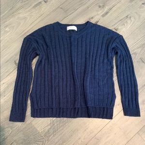 Navy Ribbed Sweater